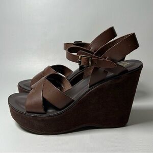 Kork-Ease Bette Wedge Sandals - sz 37
